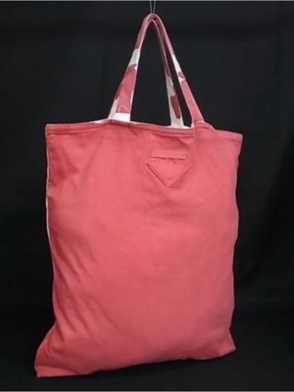 Prada Jersey Fabric Logo Shoulder Shopping Tote